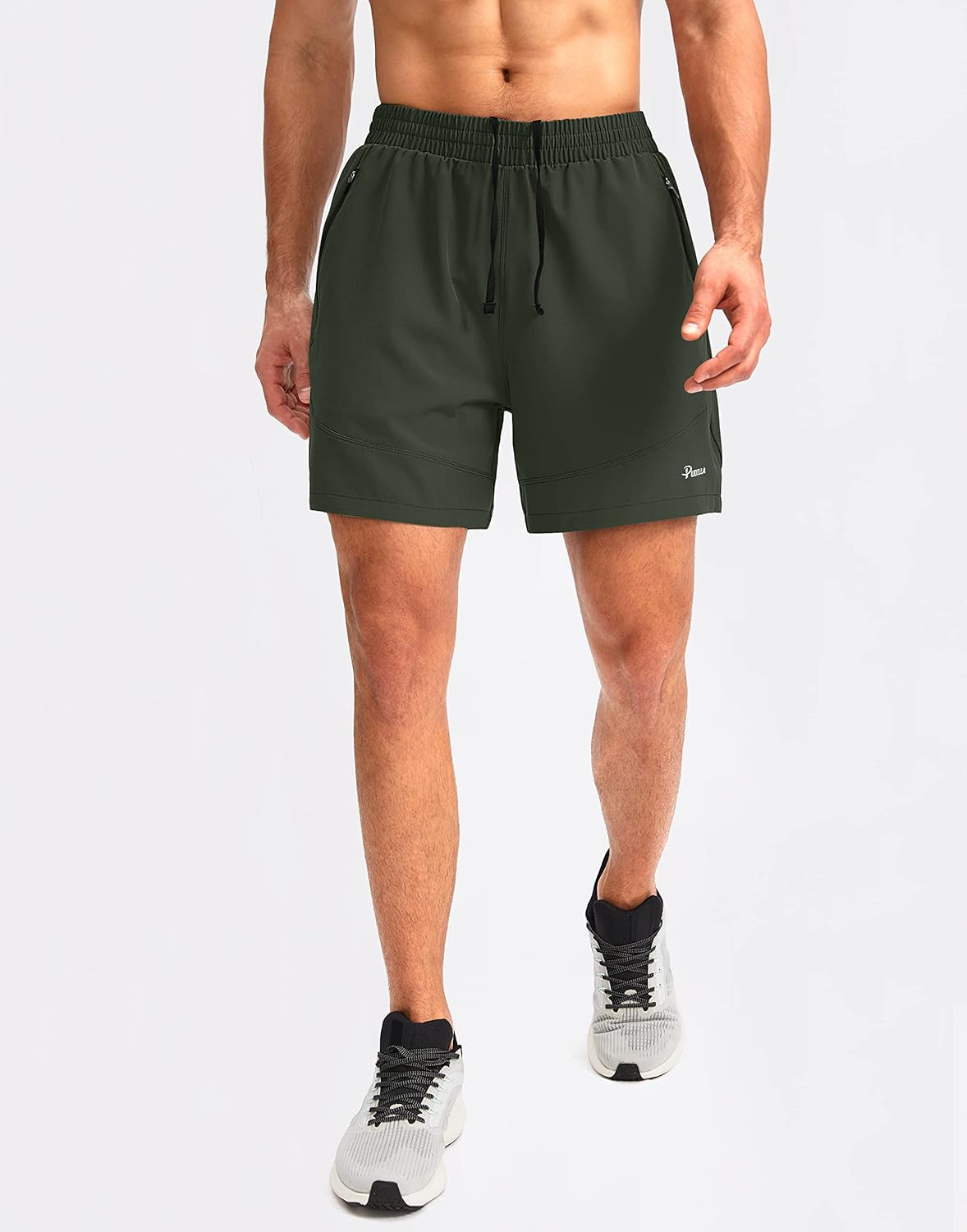 Men'S Workout Running Shorts 7"/5"/9" Lightweight Gym Athletic Shorts for Men with Zipper Pockets