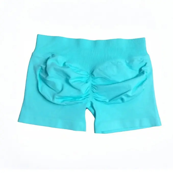 Impact Shorts Low-Rise Seamless Yoga Shorts, Hip-Lifting Fitness Shorts, Cycling Shorts, Stretch Fitness Apparel - Color: LL Sky blue, Size: XS