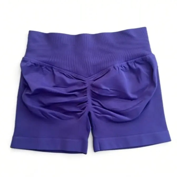 Impact Shorts Low-Rise Seamless Yoga Shorts, Hip-Lifting Fitness Shorts, Cycling Shorts, Stretch Fitness Apparel - Color: LL Sea blue, Size: XS