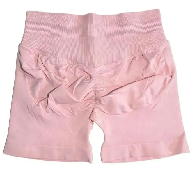 Impact Shorts Low-Rise Seamless Yoga Shorts, Hip-Lifting Fitness Shorts, Cycling Shorts, Stretch Fitness Apparel - Color: LL Pink, Size: XS