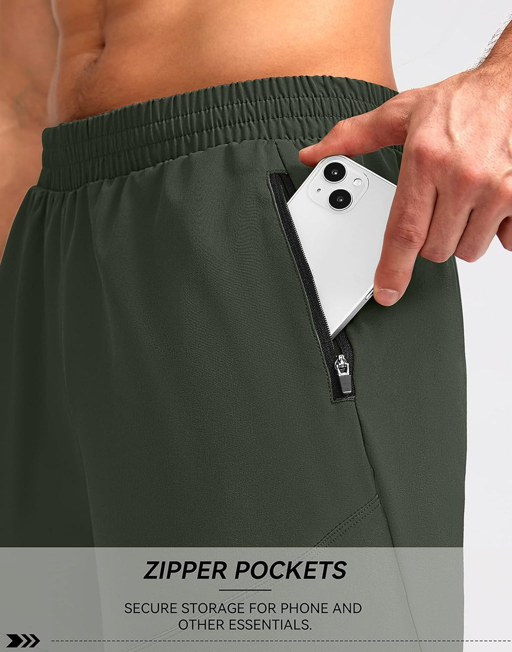 Men'S Workout Running Shorts 7"/5"/9" Lightweight Gym Athletic Shorts for Men with Zipper Pockets