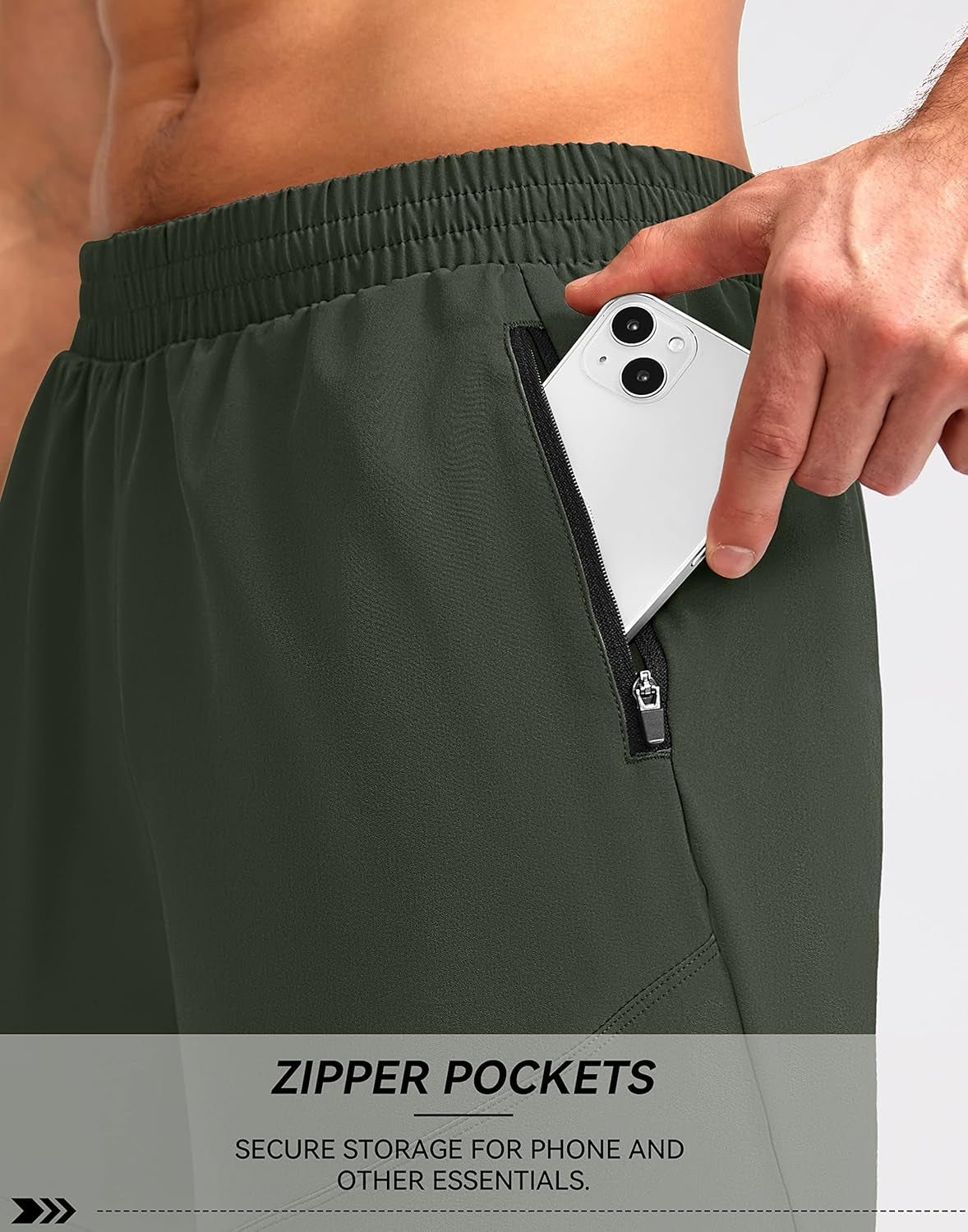 Men'S Workout Running Shorts 7"/5"/9" Lightweight Gym Athletic Shorts for Men with Zipper Pockets