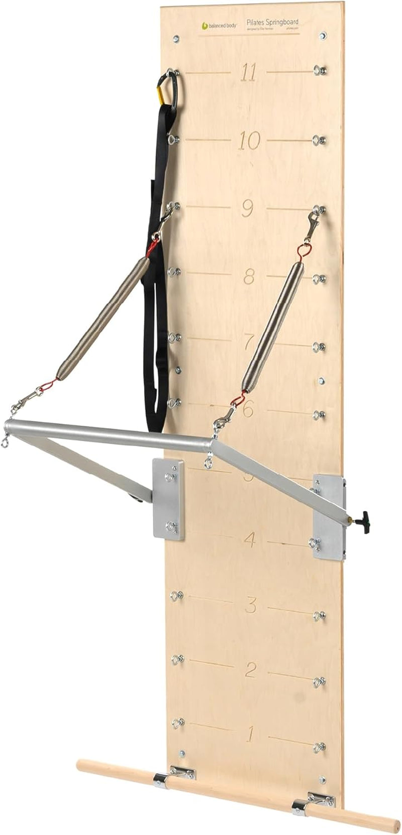 Pilates Springboard, Wall Mounted Pilates Workout Equipment for Home Gym or Studio Use, Pilates Exercise Equipment with Resistance Springs